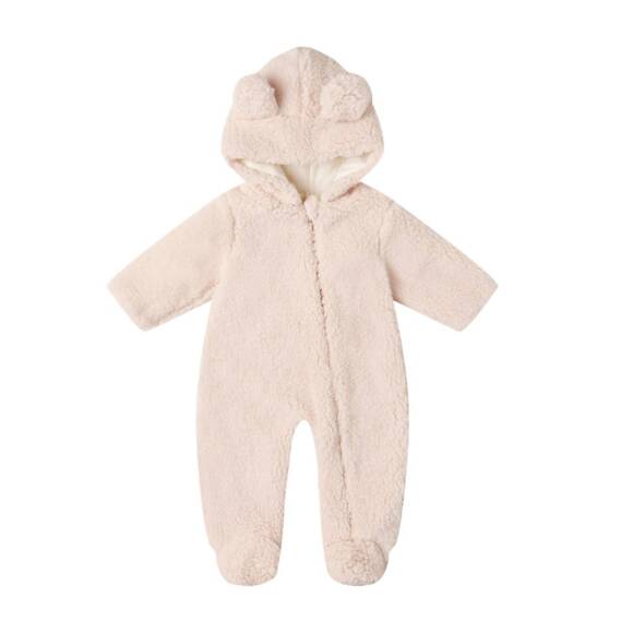 NEW QUINCY MAE baby's bear jumpsuit in antique